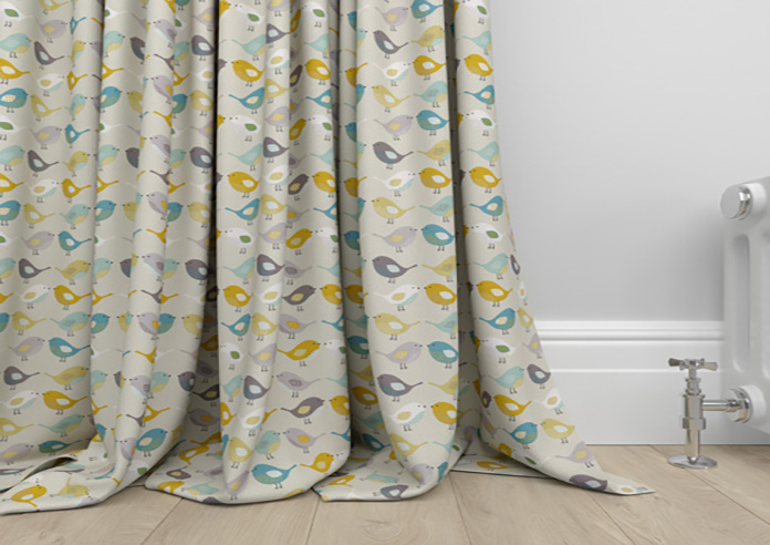 Birds, Ochre - Made to Measure Curtains - Image 6